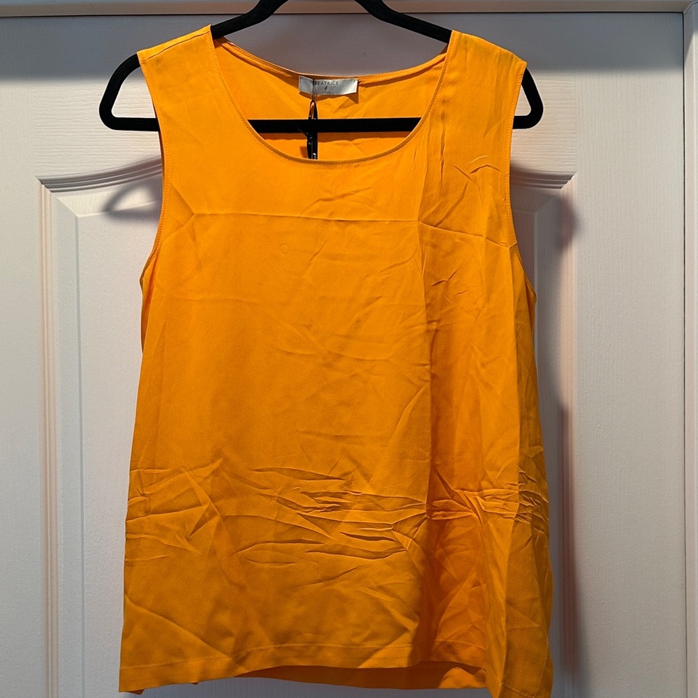 Beatrice Golden Yellow Sleeveless Shell